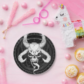 Göttlicher arkaner Schädel des Todes (schwarz) Pappteller (Party)