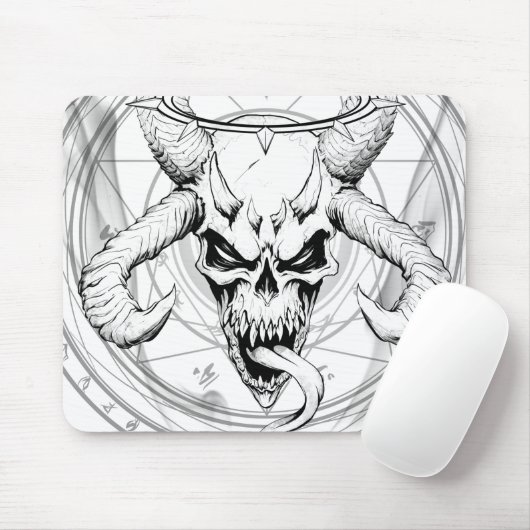 Göttlicher Arkanskull des Todes Weiße Mammutmatte Mousepad (Mit Mouse)