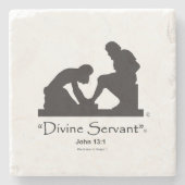 "Göttlicher Bediensteter" 4" SteinUntersetzer (Vorderseite)