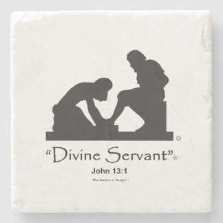 "Göttlicher Bediensteter" 4" SteinUntersetzer