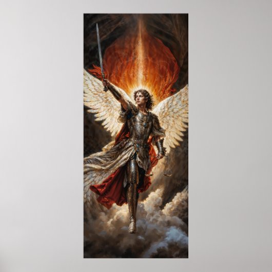 Göttlicher Beschützer Erzengel Michael Poster (Vorne)