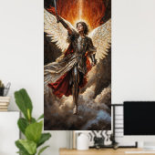 Göttlicher Beschützer Erzengel Michael Poster (Heimbüro)