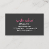 Göttlicher Damast-kleiner Kuchen des grauen Visitenkarte (Rückseite)