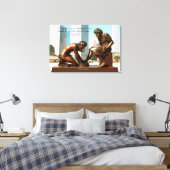 "Göttlicher Diener" Städtische Skulptur Canvas Pri Leinwanddruck (Insitu (Schlafzimmer))