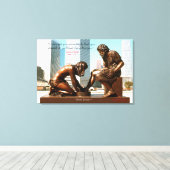 "Göttlicher Diener" Städtische Skulptur Canvas Pri Leinwanddruck (Insitu (Holzboden))