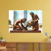 "Göttlicher Diener" Städtische Skulptur Canvas Pri Leinwanddruck (Insitu (Wohnzimmer))