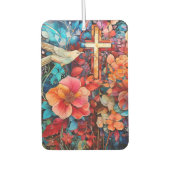 Göttlicher Duft für Ihren Raum: Christliches Kreuz Autolufterfrischer (Vorderseite)