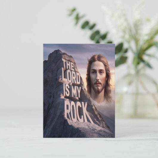 Göttlicher Erretter: Der Herr ist mein Gestein Postkarte (Stehend Vorderseite)