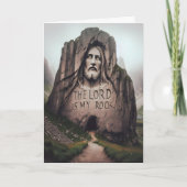Göttlicher Felsen: Jesus graviert den Herrn ist me Karte (Vorderseite)