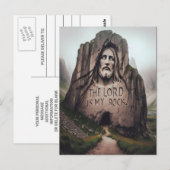 Göttlicher Felsen: Jesus graviert den Herrn ist me Postkarte (Vorne/Hinten)