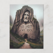 Göttlicher Felsen: Jesus graviert den Herrn ist me Postkarte (Vorderseite)