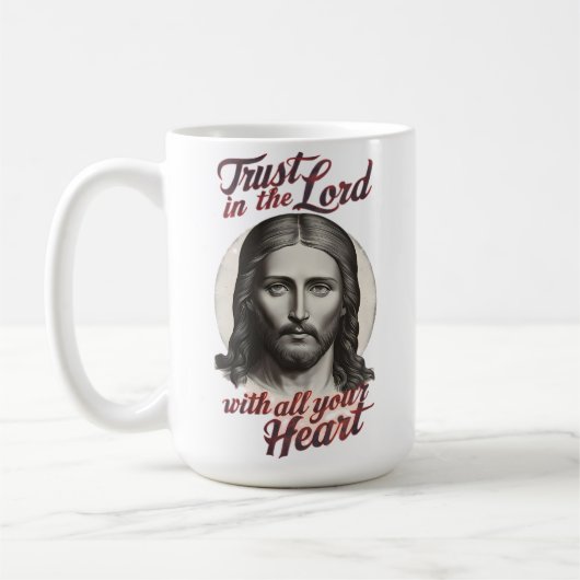 Göttlicher Glaube: Jesus Botschaft Kaffeetasse (Links)