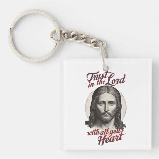 Göttlicher Glaube: Jesus Botschaft Schlüsselanhänger (Vorderseite)