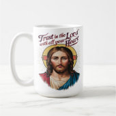 Göttlicher Glaube: Jesus ermutigt den Glauben Kaffeetasse (Links)