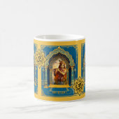 Göttlicher Herr Krishna Om-Symbol oder eigenes Fot Kaffeetasse (Mittel)