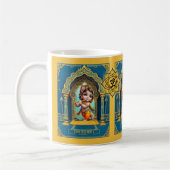 Göttlicher Herr Krishna Om-Symbol oder eigenes Fot Kaffeetasse (Links)