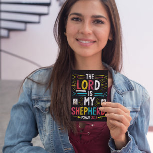 Göttlicher Hirte: Bibelverse Kunst Postkarte