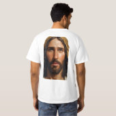 Göttlicher Jesus Portrait T-Shirt (Schwarz voll)