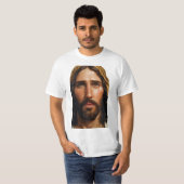 Göttlicher Jesus Portrait T-Shirt (Vorne ganz)