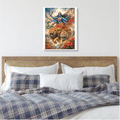 Göttlicher Kali-Wagen Leinwanddruck (Insitu (Schlafzimmer))