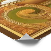 Göttlicher Lord Krishna in der Kindheit mit Flute Poster (Ecke)