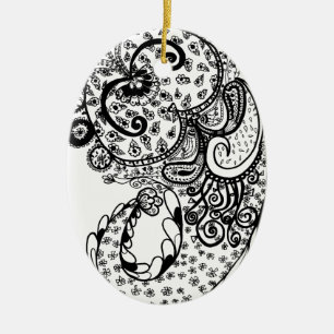 Göttlicher Paisley Keramik Ornament
