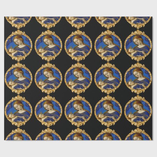 Göttlicher Säugling (Mutter und Kind) Geschenkpapier (Flach)