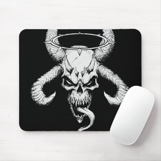 Göttlicher Schädel des Todes Schwarz Mousepad (Mit Mouse)