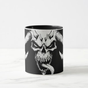 Göttlicher Schädel des Todes Schwarz Tasse