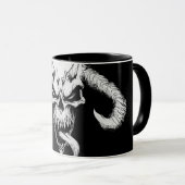 Göttlicher Schädel des Todes Schwarz Tasse (VorderseiteRechts)