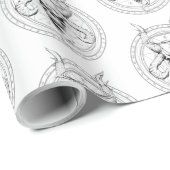 Göttlicher Schädel des Todes weiß Geschenkpapier (Rolleneckpunkt)