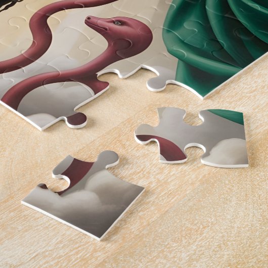 Göttlicher Schutz Schwarzes Paar Puzzle (Seite)