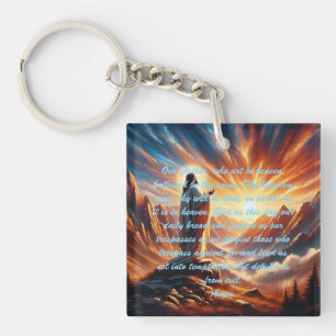 Göttlicher Sonnenuntergang: Lord's Gebet Inspirati Schlüsselanhänger