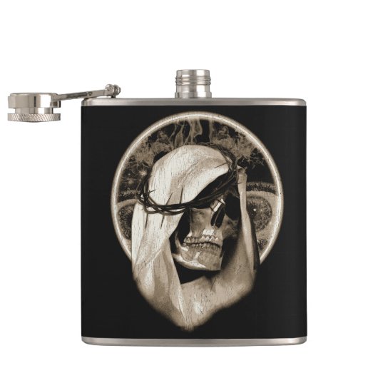 Göttlicher Verfall - Gothic Design Flachmann (Geöffnet)
