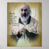 Göttlicher Vertrauen, Padre Pio Poster (Vorne)