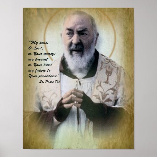 Göttlicher Vertrauen, Padre Pio Poster (Vorne)