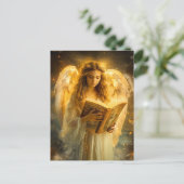 Göttlicher Weisheitsengel mit Bibel Postkarte (Stehend Vorderseite)