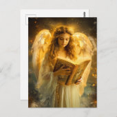 Göttlicher Weisheitsengel mit Bibel Postkarte (Vorne/Hinten)