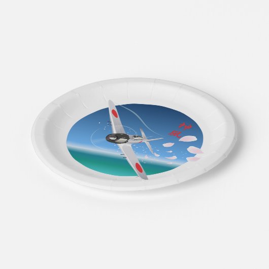 Göttlicher Wind Pappteller (Schrägansicht)