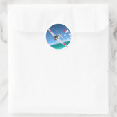 Göttlicher Wind Runder Aufkleber (Tasche)
