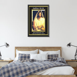 Göttliches Abendbrot mit Jesus Leinwanddruck