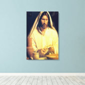 Göttliches Abendbrot mit Jesus Leinwanddruck (Insitu (Holzboden))