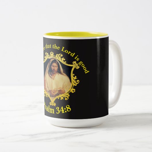 Göttliches Abendbrot mit Jesus Zweifarbige Tasse (VorderseiteRechts)