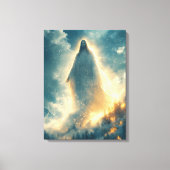 Göttliches Licht - Weihnachts Wasserfarbe Jesu Leinwanddruck (Vorderseite)