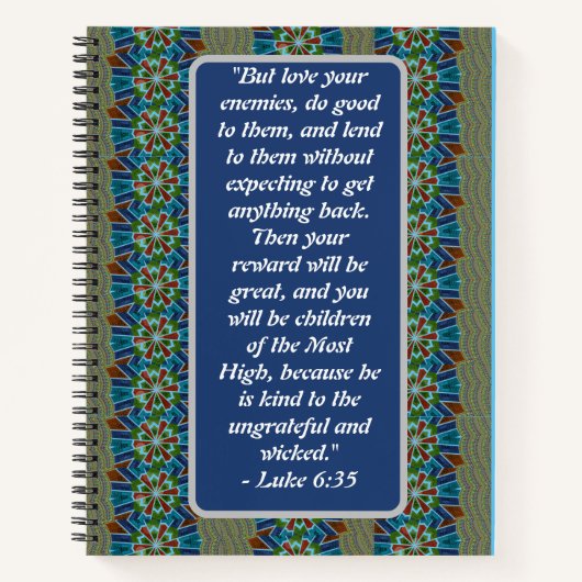 Göttliches Mitgefühl: Luke 6:35 Versprechen des Üb Notizblock (Vorderseite)