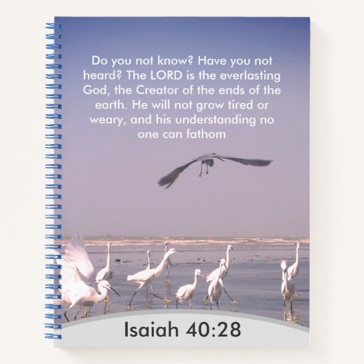 Göttliches Unfassbares Verständnis: Isaiah 40:28 Notizblock (Vorderseite)