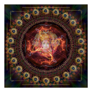 Göttliches Wecken mit dem Power von Gayatri Poster