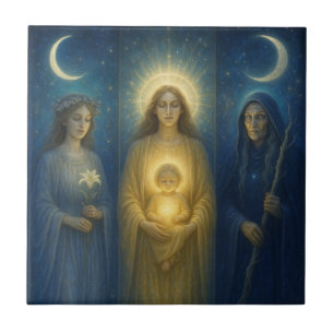 Göttliches Weibliches Triptychon  Fliese