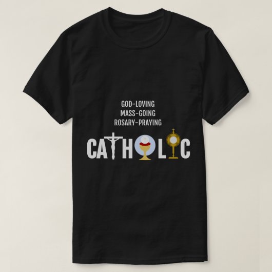 GottLiebe MasseGoing Rosary katholic T-Shirt (Design vorne)