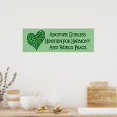 gottlos für den Weltfrieden Poster (Küche)